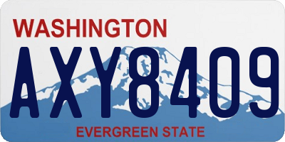 WA license plate AXY8409