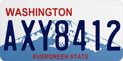 WA license plate AXY8412