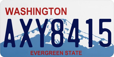 WA license plate AXY8415