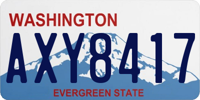 WA license plate AXY8417