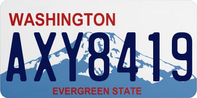 WA license plate AXY8419