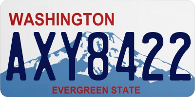 WA license plate AXY8422
