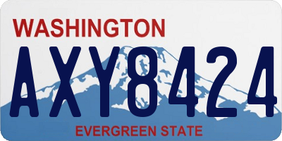 WA license plate AXY8424