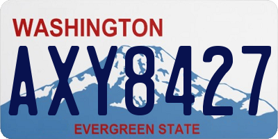 WA license plate AXY8427