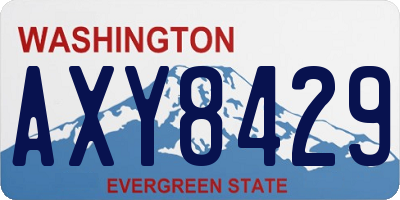 WA license plate AXY8429