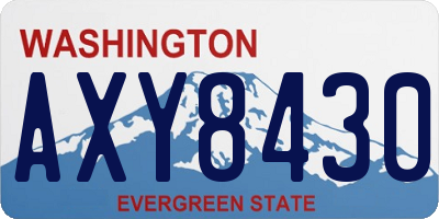 WA license plate AXY8430