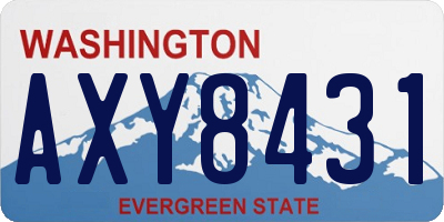 WA license plate AXY8431