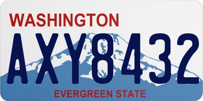 WA license plate AXY8432