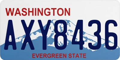 WA license plate AXY8436