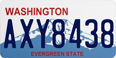 WA license plate AXY8438