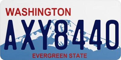 WA license plate AXY8440
