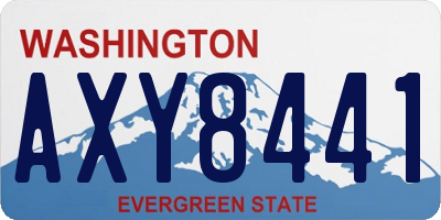 WA license plate AXY8441