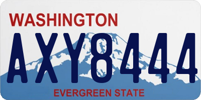 WA license plate AXY8444