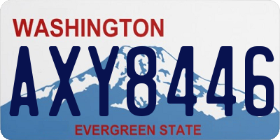 WA license plate AXY8446