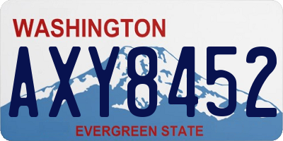 WA license plate AXY8452