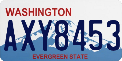 WA license plate AXY8453