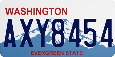 WA license plate AXY8454