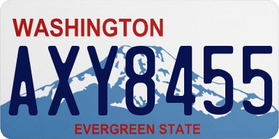 WA license plate AXY8455