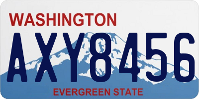 WA license plate AXY8456