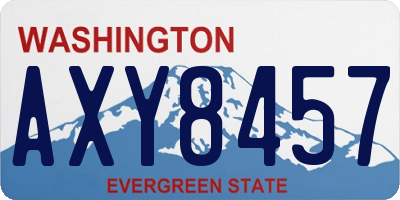 WA license plate AXY8457