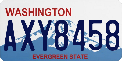 WA license plate AXY8458