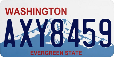 WA license plate AXY8459