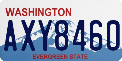 WA license plate AXY8460