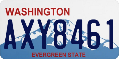 WA license plate AXY8461