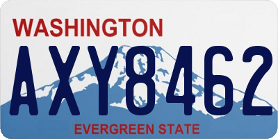 WA license plate AXY8462