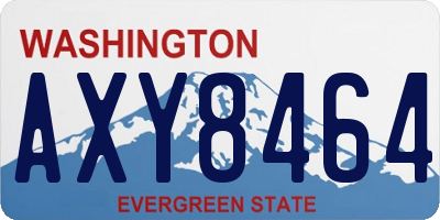 WA license plate AXY8464