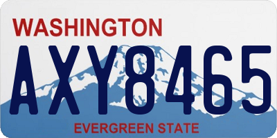 WA license plate AXY8465