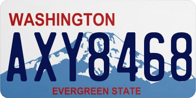 WA license plate AXY8468