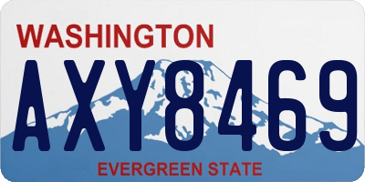 WA license plate AXY8469