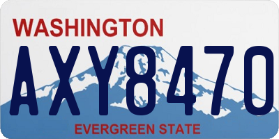 WA license plate AXY8470