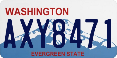 WA license plate AXY8471