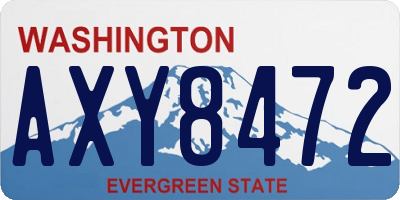 WA license plate AXY8472