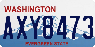 WA license plate AXY8473