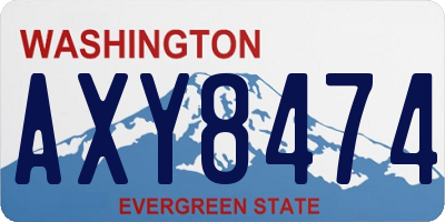 WA license plate AXY8474