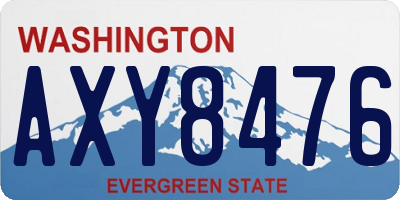 WA license plate AXY8476