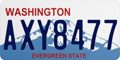 WA license plate AXY8477