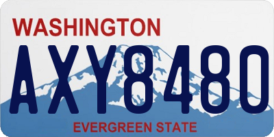 WA license plate AXY8480