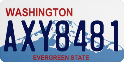 WA license plate AXY8481