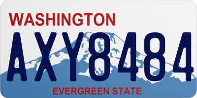 WA license plate AXY8484