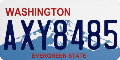WA license plate AXY8485