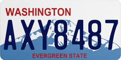 WA license plate AXY8487