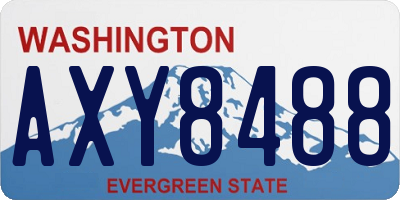WA license plate AXY8488