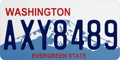 WA license plate AXY8489