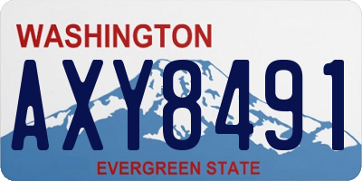 WA license plate AXY8491
