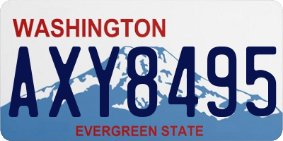 WA license plate AXY8495