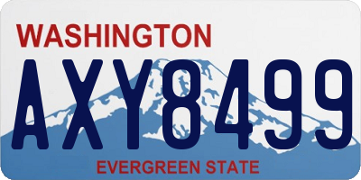 WA license plate AXY8499